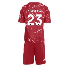 Liverpool Victor Munoz #23 Hemmaställ Barn 2026-27 Korta ärmar (+ Korta byxor)